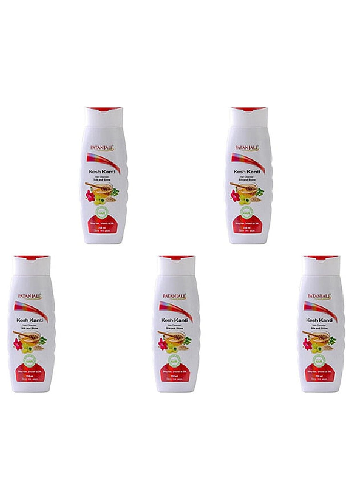 Pack Of 5 - Patanjali Kesh Kanti Silk And Shine Shampoo - 200 Ml (6.76 Oz)