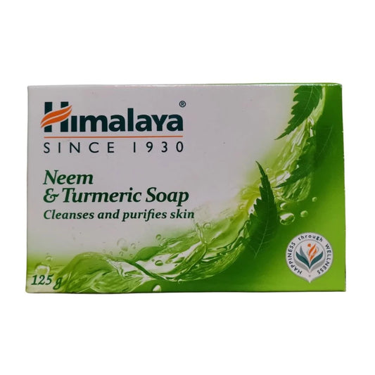 Himalaya Neem And Turmeric Bath Soap Bar Cleanses 125g (Pack of 3)