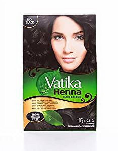 Vatika Henna Rich Black Hair Color 60g 100% Ammonia Free