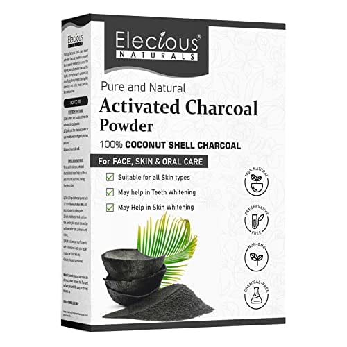 Elecious Naturals Activated Charcoal Powder Ideal for Face and Skin (200 g) | Removed Dead