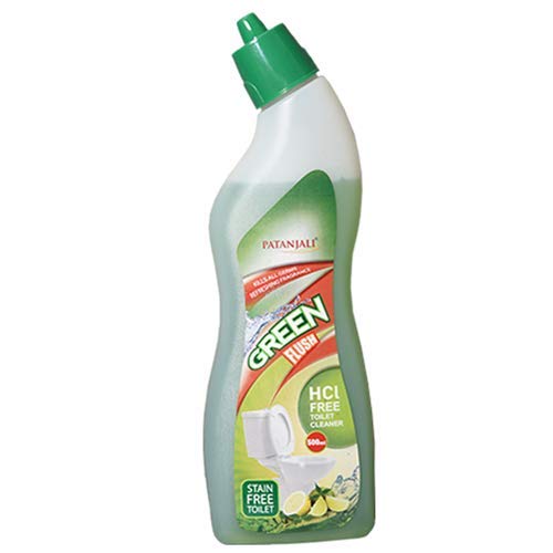 Patanjali Green Flush Toilet Cleaner HCL Free, 500ml