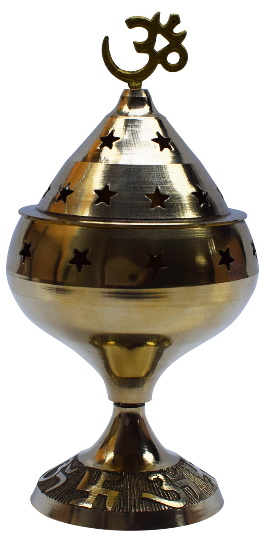 Brass Oil Lamp Akhand Jyot Diya Deepak OM Swastik Hindu Puja Religious