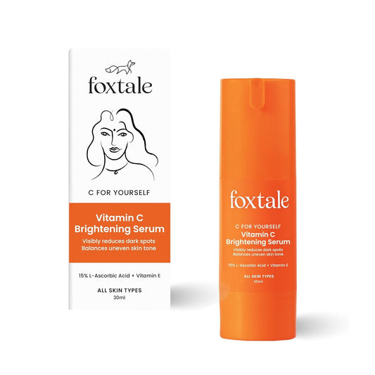 Foxtale 15% Vitamin C FaceSerum For Glowing Skin | Pure L-ascorbic Acid And Vitamin E | Br