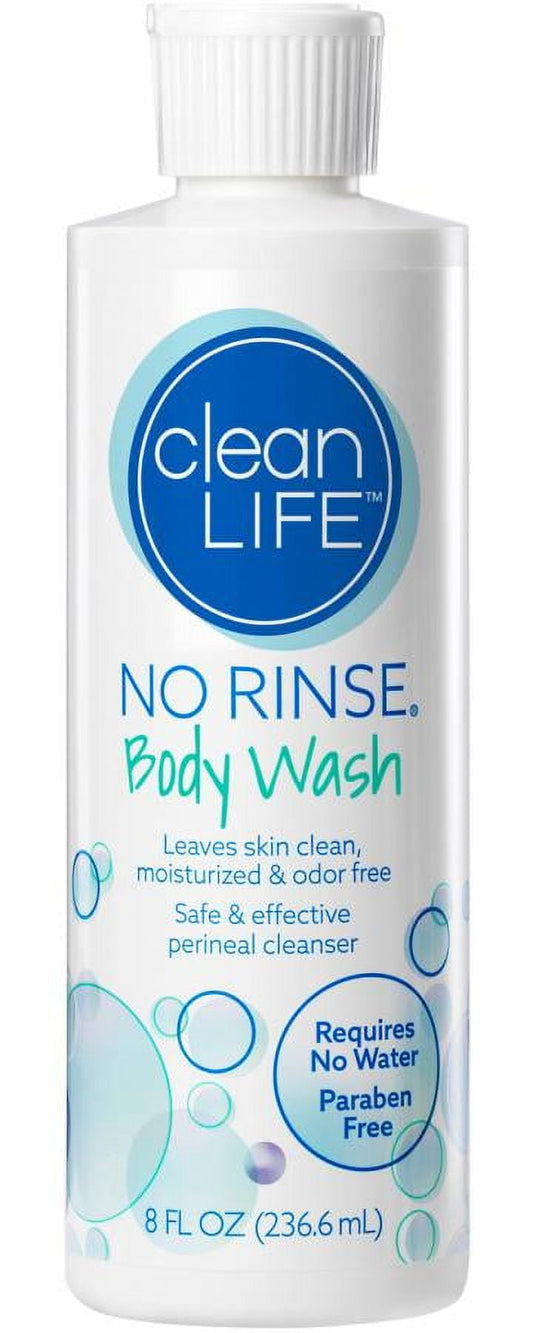 No-Rinse BodyWash, Lightly Scented, 8 Oz. Bottle, 2 Count