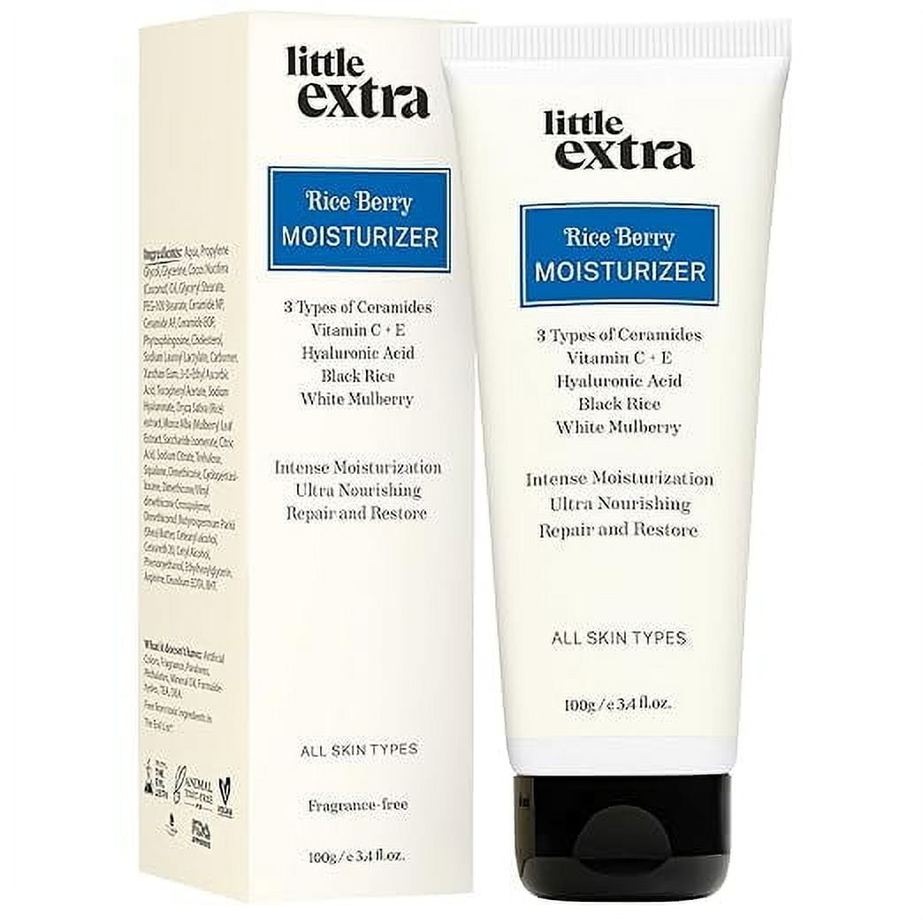 Little Extra Rice Berry Face Moisturizer, Lightweight & Non-Sticky for Glowing Skin 100G