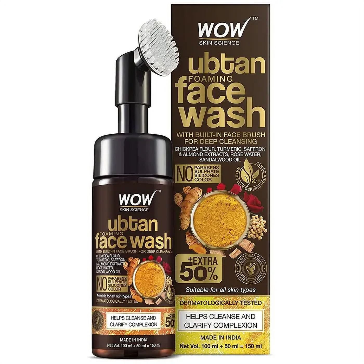 Wow Skin Science Ubtan FaceWash for Tan Removal & Facial Cleansing 150ml