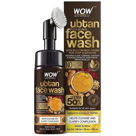 Wow Skin Science Ubtan FaceWash for Tan Removal & Facial Cleansing 150ml