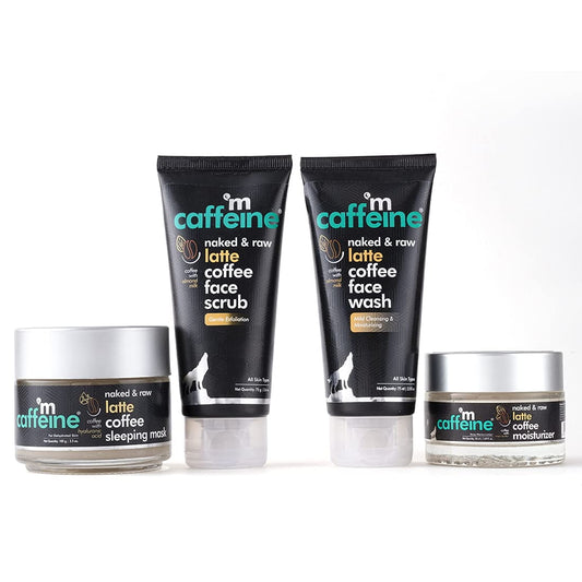 mCaffeine Latte Coffee Intense Moisturization & Repair Kit - Day & Night Routine | FaceWas