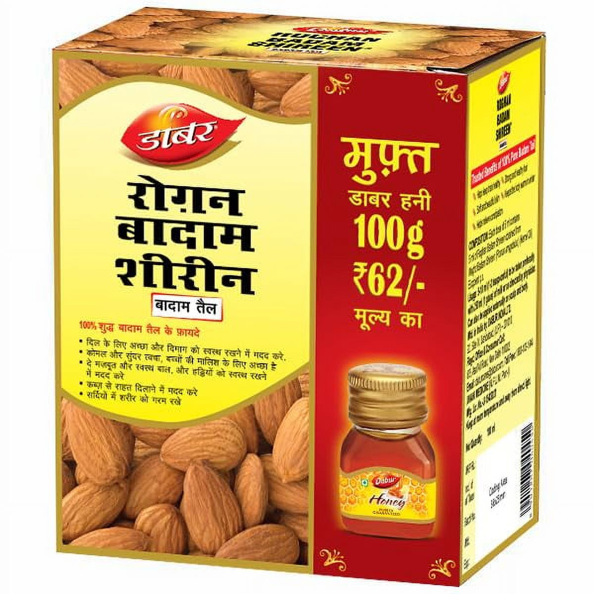 Dabur Roghan Badam Shireen - 100 Ml | 100% Pure Sweet Badam Oil | Rich In Vitamin-E | For