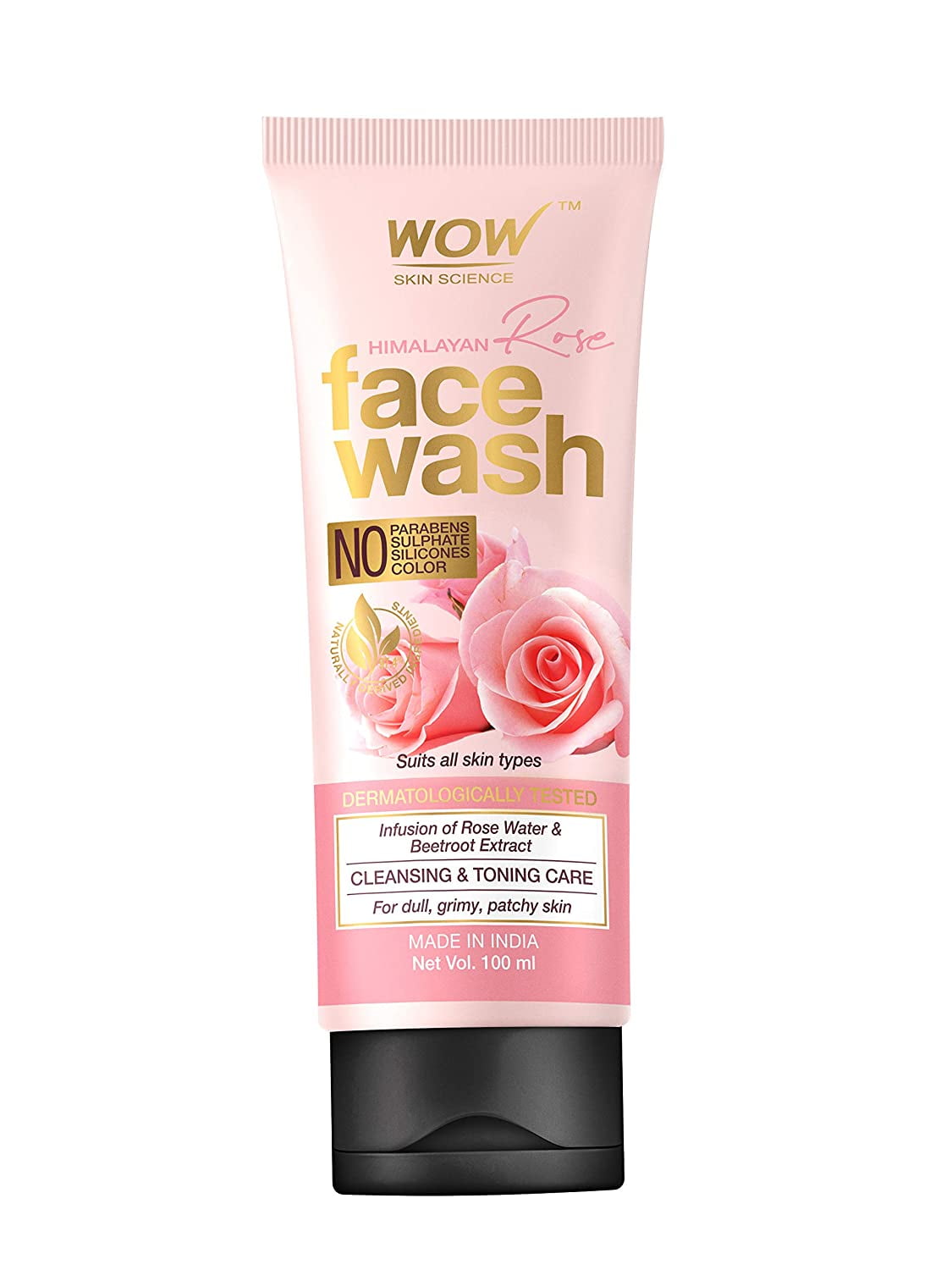 WOW Skin Science Himalayan Rose FaceWash For Cleansing/Dullness - All Skin Types - 100ml T