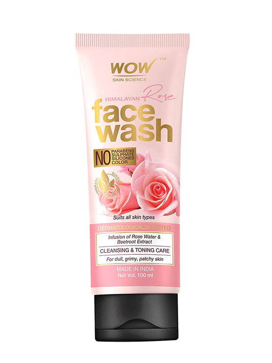 WOW Skin Science Himalayan Rose FaceWash For Cleansing/Dullness - All Skin Types - 100ml T