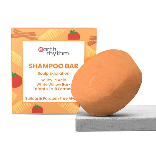 Earth Rhythm Exfoliating Shampoo Bar with 2% Salicylic Acid & Tomato, Sulfate and Paraben