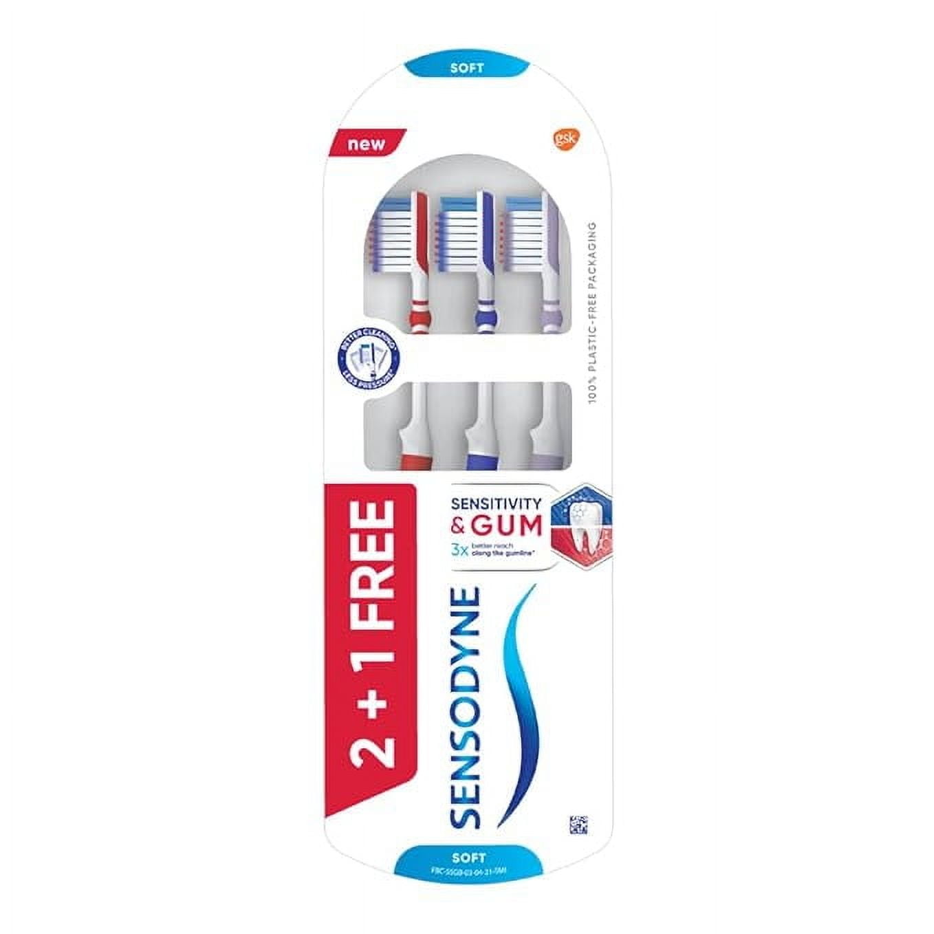 Sensodyne Sensitivity & Gum Manual Toothbrush for adults with Soft Bristles & Duoflex Neck