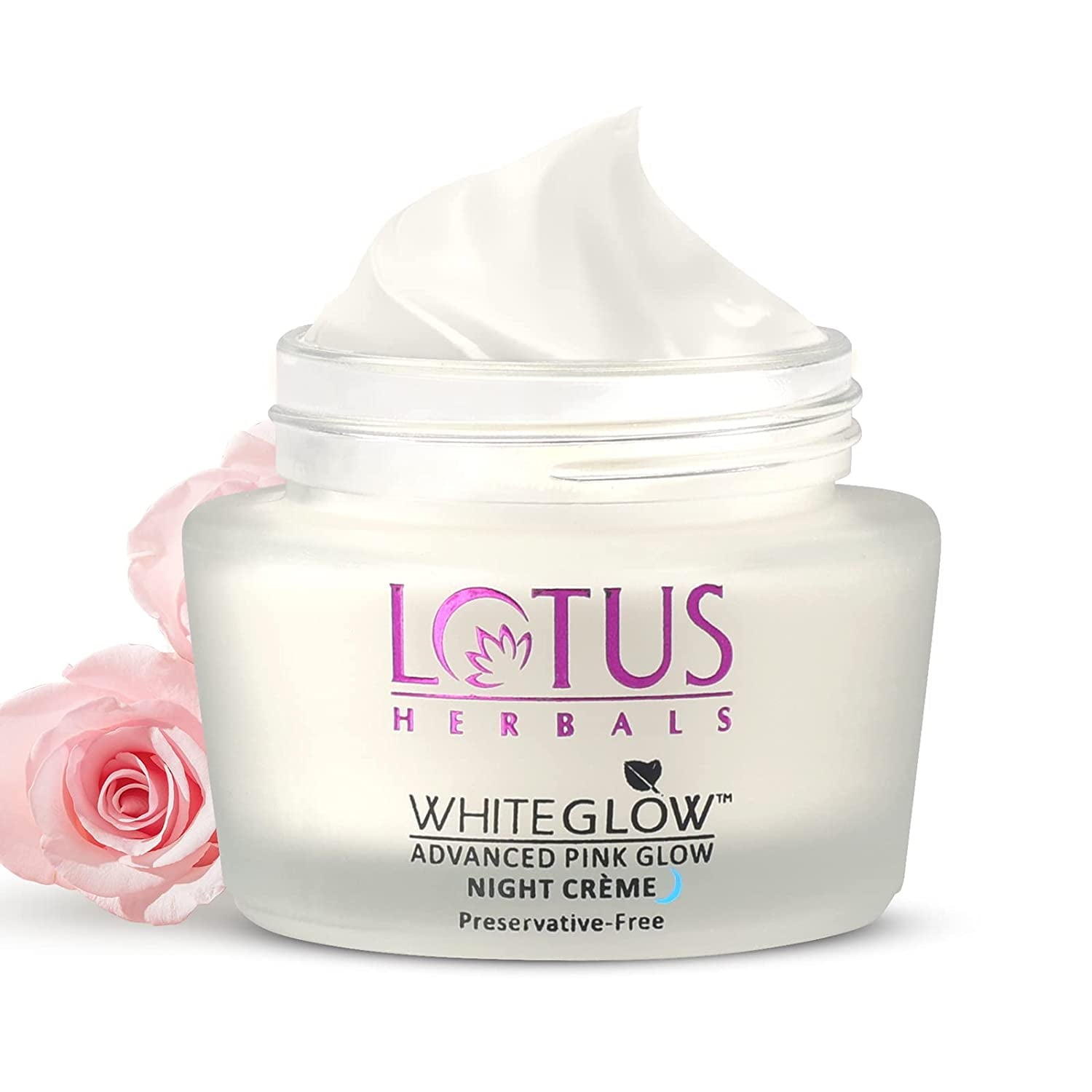 Lotus Herbals Whiteglow Advanced Pink Glow NightCream| For All Skin Types | 50g