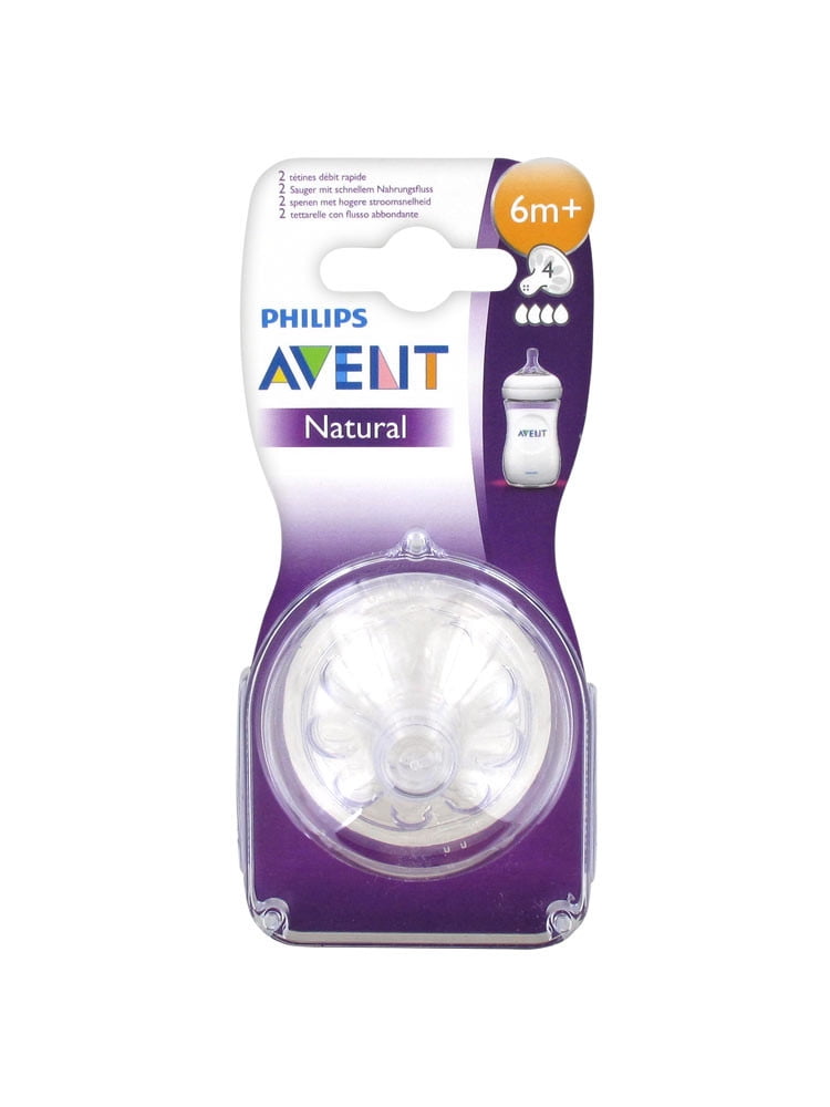 Avent Natural 2 Fast Flow Teats 6 Months