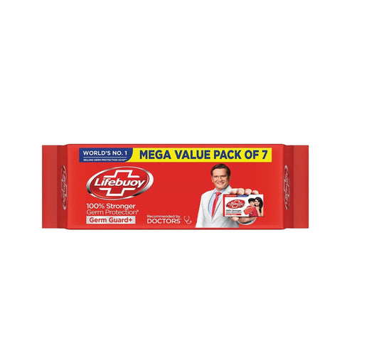 Lifebuoy Total 10 Germ Protection Bathing Soap Bar 125 G (Combo Pack Of 7)|| Protects Agai