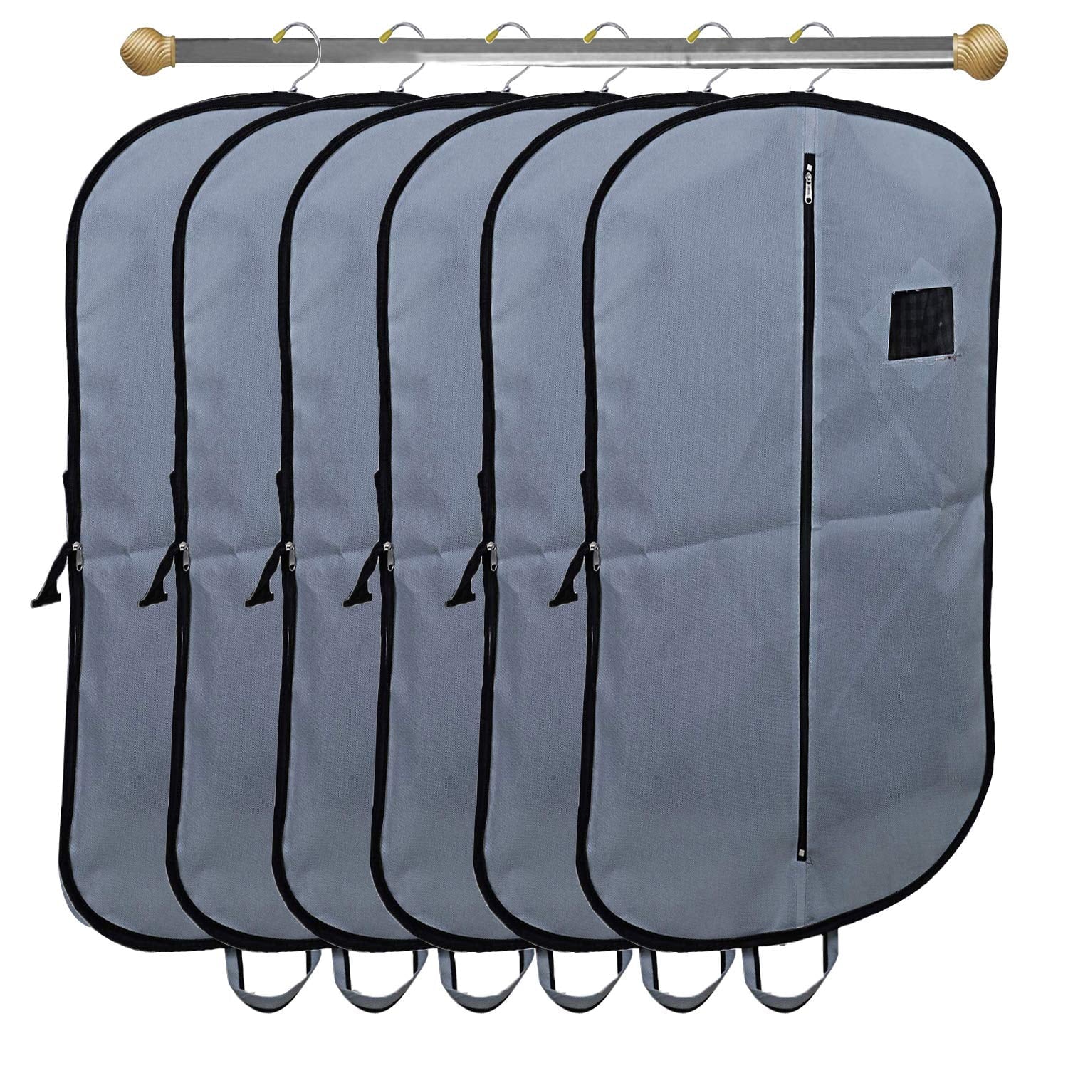 Kuber Industries 6 Pieces Foldable Non Woven Men's Coat Blazer Suit Cover