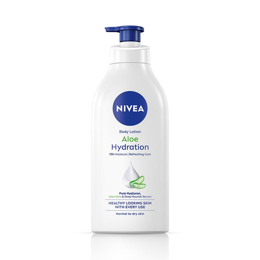 NIVEA BodyLotion, Aloe Hydration, with Aloe Vera for Instant Hydration in Summer, for Men Women, 200 ml