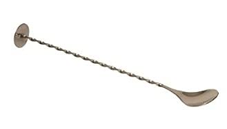 iKonbi Stainless Steel Bar Spoon- Bar Spoon, Fork, Crusher, Knob- Set of 4