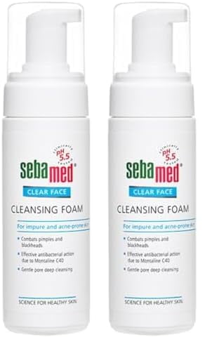 Sebamed Clear Face Cleansing Foam| pH 5.5 | Combats pimples with Montaline C40 | Deep pore