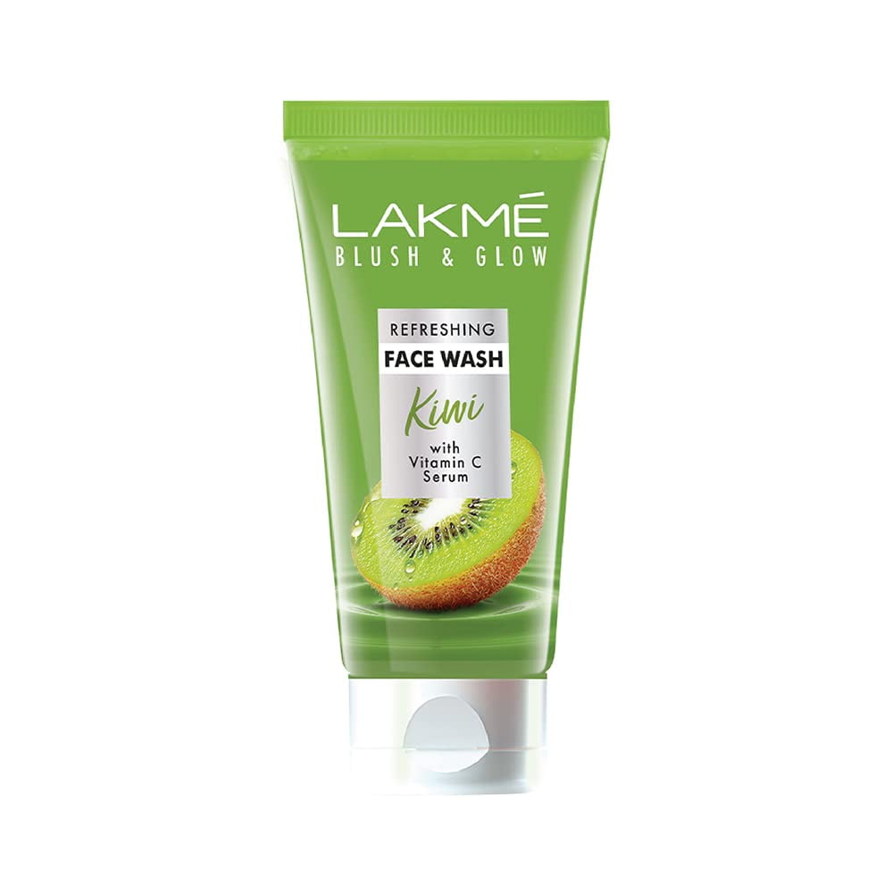Lakme Blush & Glow Refreshing Kiwi Facewash, with Vitamin C Serum 100g