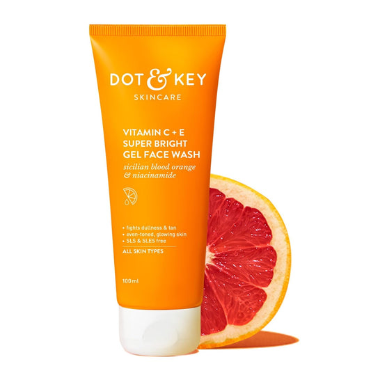 Dot & Key Vitamin C + E Super Bright Gel FaceWash For Glowing And Brightening Skin All Ski