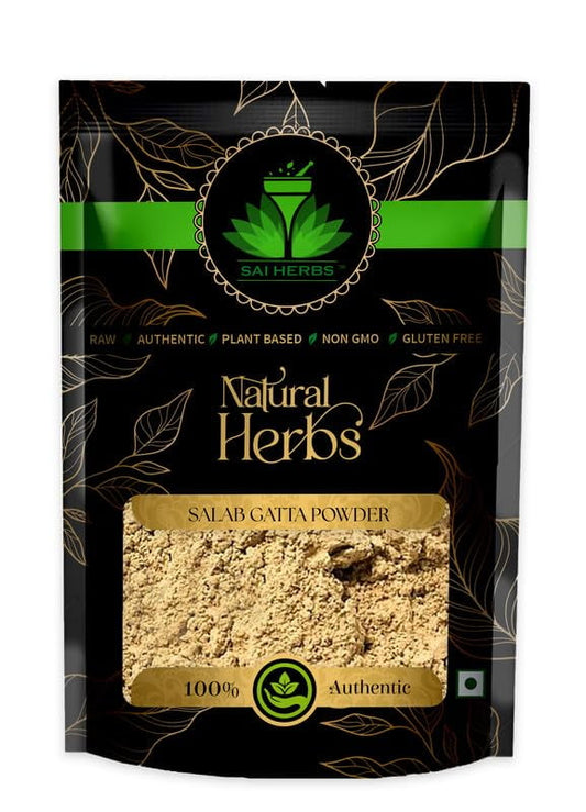 Sai Herbs Salab Gatta Powder - Salam Gattha Powder - Orchis Mascula Powder - Salep Orchid