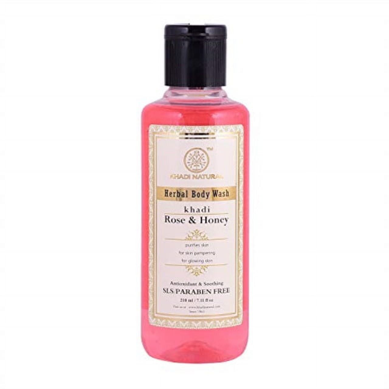khadi natural herbal rose and honey BodyWash soap free (210 ml)