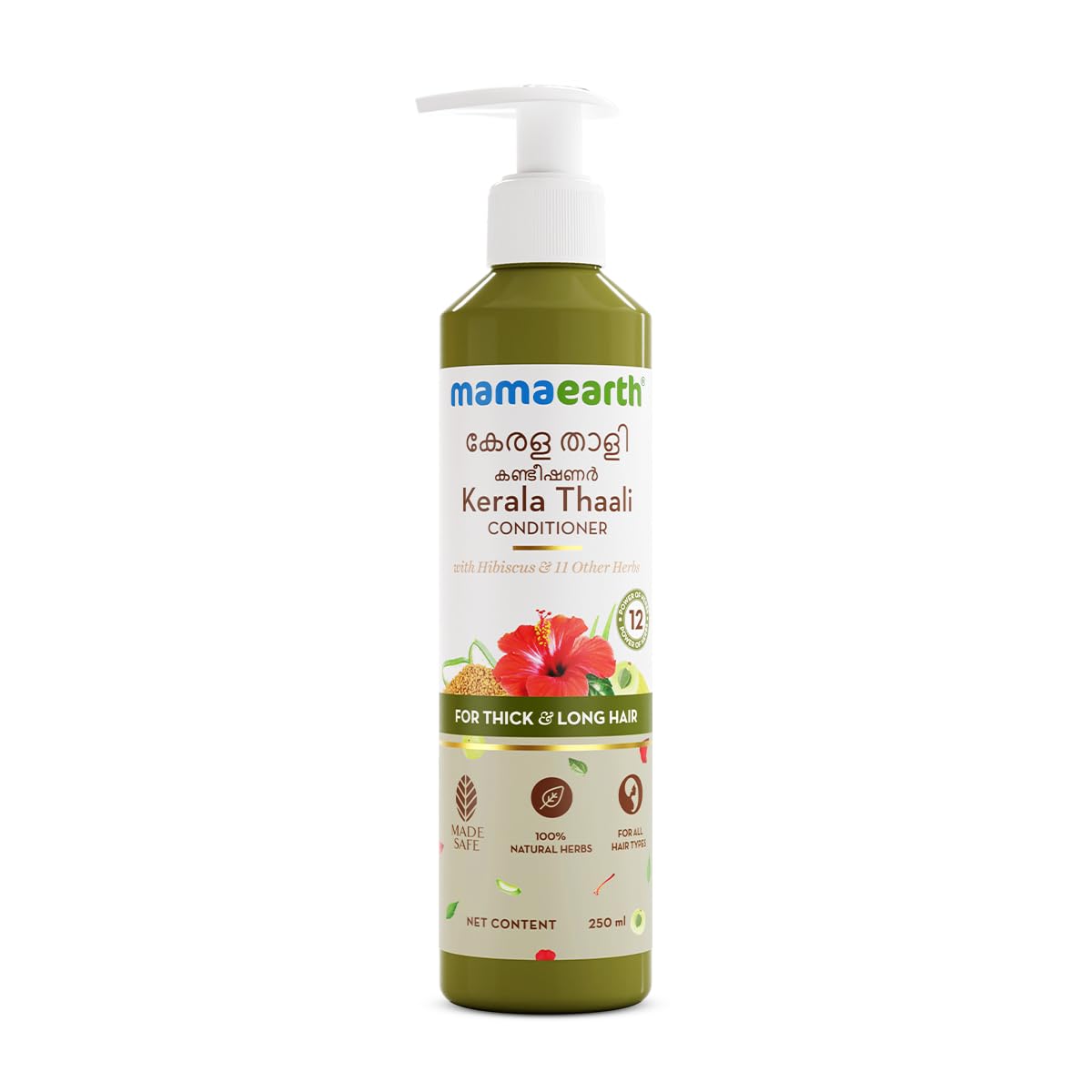 Mamaearth Kerala Thaali Conditioner: Hibiscus, Amla, Reetha & Methi Dana, 250 ml