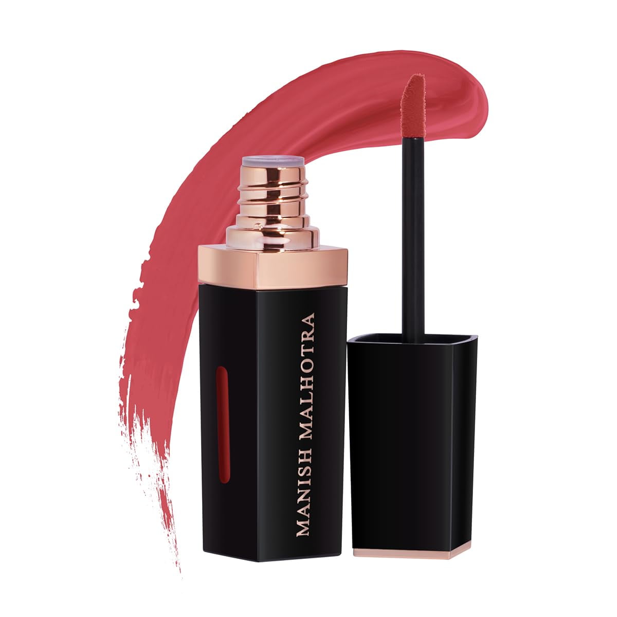 MyGlamm Manish Malhotra Liquid Matte Lipstick - Sugar Coral - 7gm | Warm Nude Shade | Long