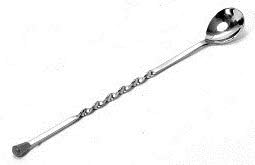 iKonbi Bar Spoon Stainless Steel, 11.4 inch, Black