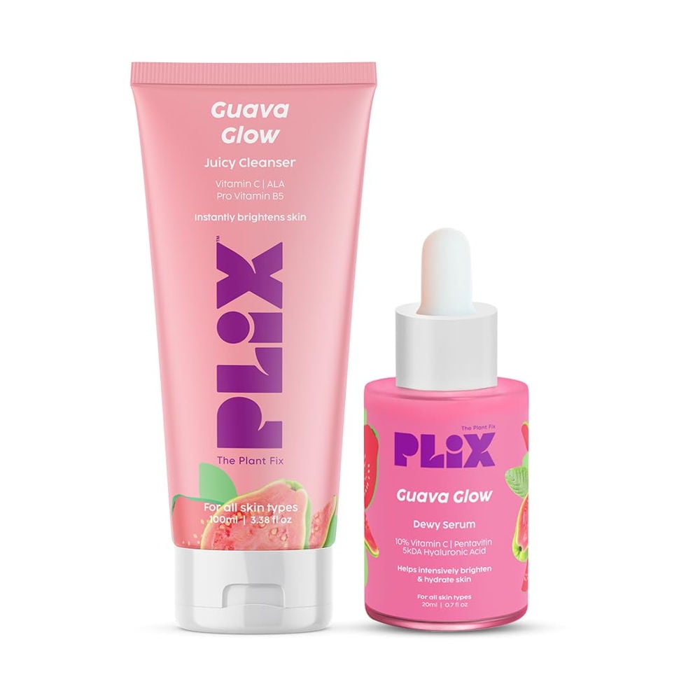 PLIX - THE PLANT FIX Vitamin C Guava Combo, Juicy Cleanser 100ml and FaceSerum 20 ml