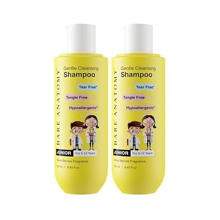 Bare Anatomy Junior Gentle Cleansing Shampoo For Kids|Tear-Free & Hypoallergenic|For 5-12