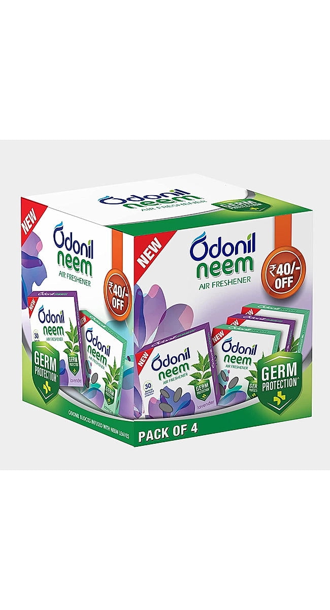 Odonil Bathroom Air Freshener Neem Mixed Fragrances Blocks 192g (48g,