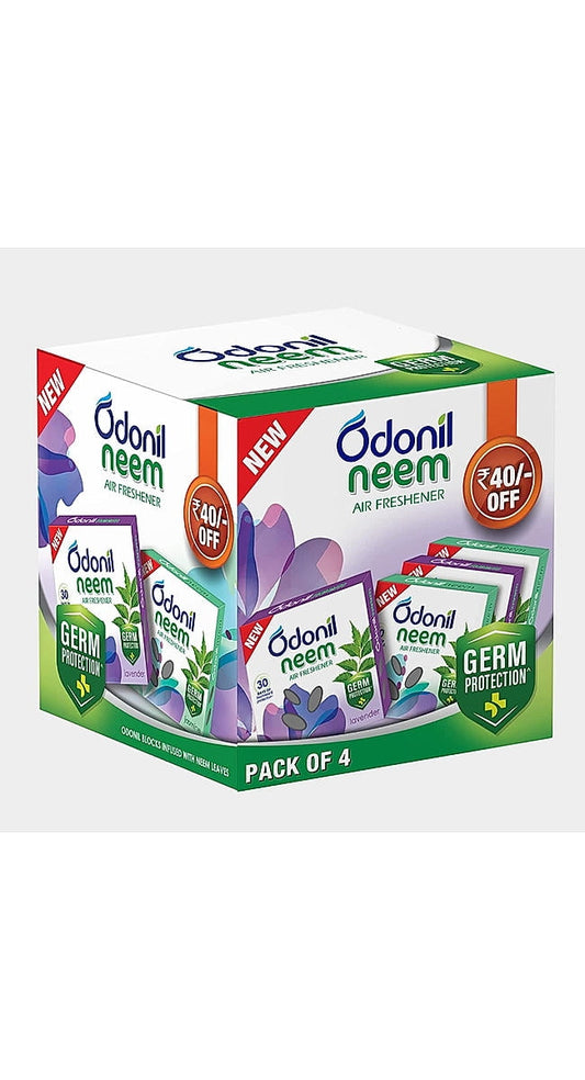 Odonil Bathroom Air Freshener Neem Mixed Fragrances Blocks 192g (48g,