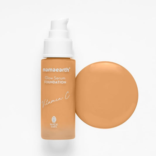 Mamaearth Glow Serum Light Coverage Matte Foundation For All Skin Types With Vitamin C & T