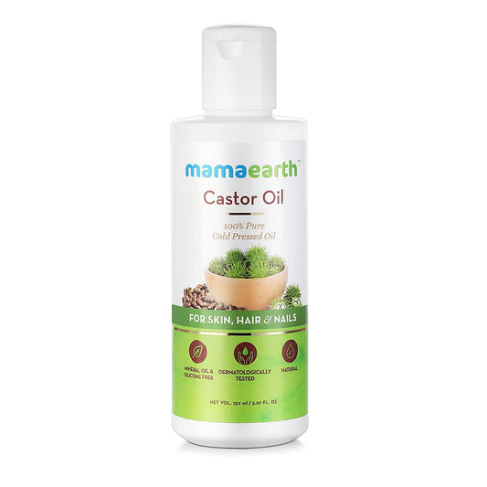 Mamaearth Castor Oil for Healthier Skin, Hair and Nails with 100% Pure and Natural Cold-Pr