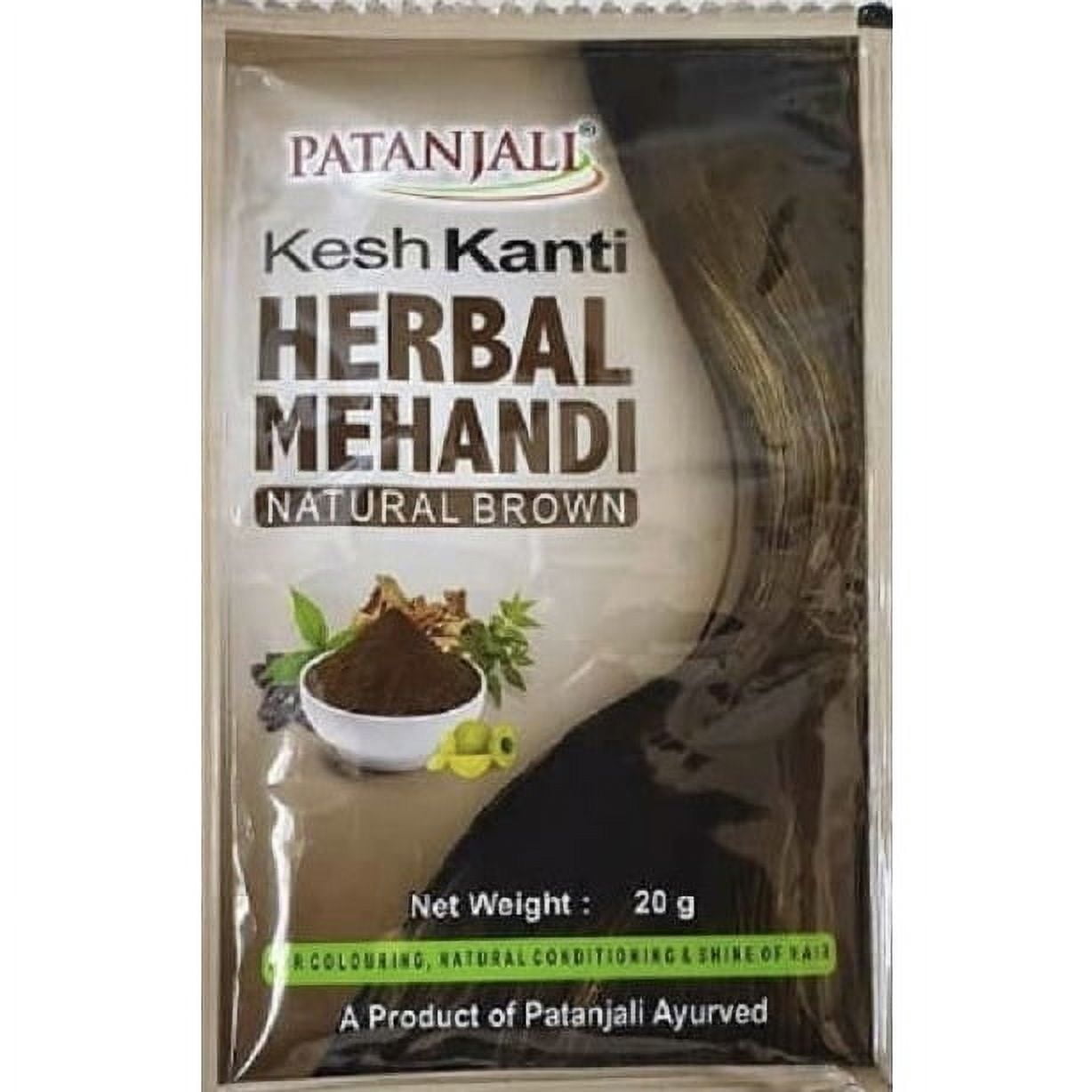 Pack Of 3 - Patanjali Herbal Mehandi Natural Brown - 20 Gm (1 Oz)