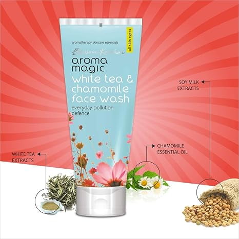 Aroma Magic White Tea & Chamomile FaceWash- 100 ml (Pack of 2)