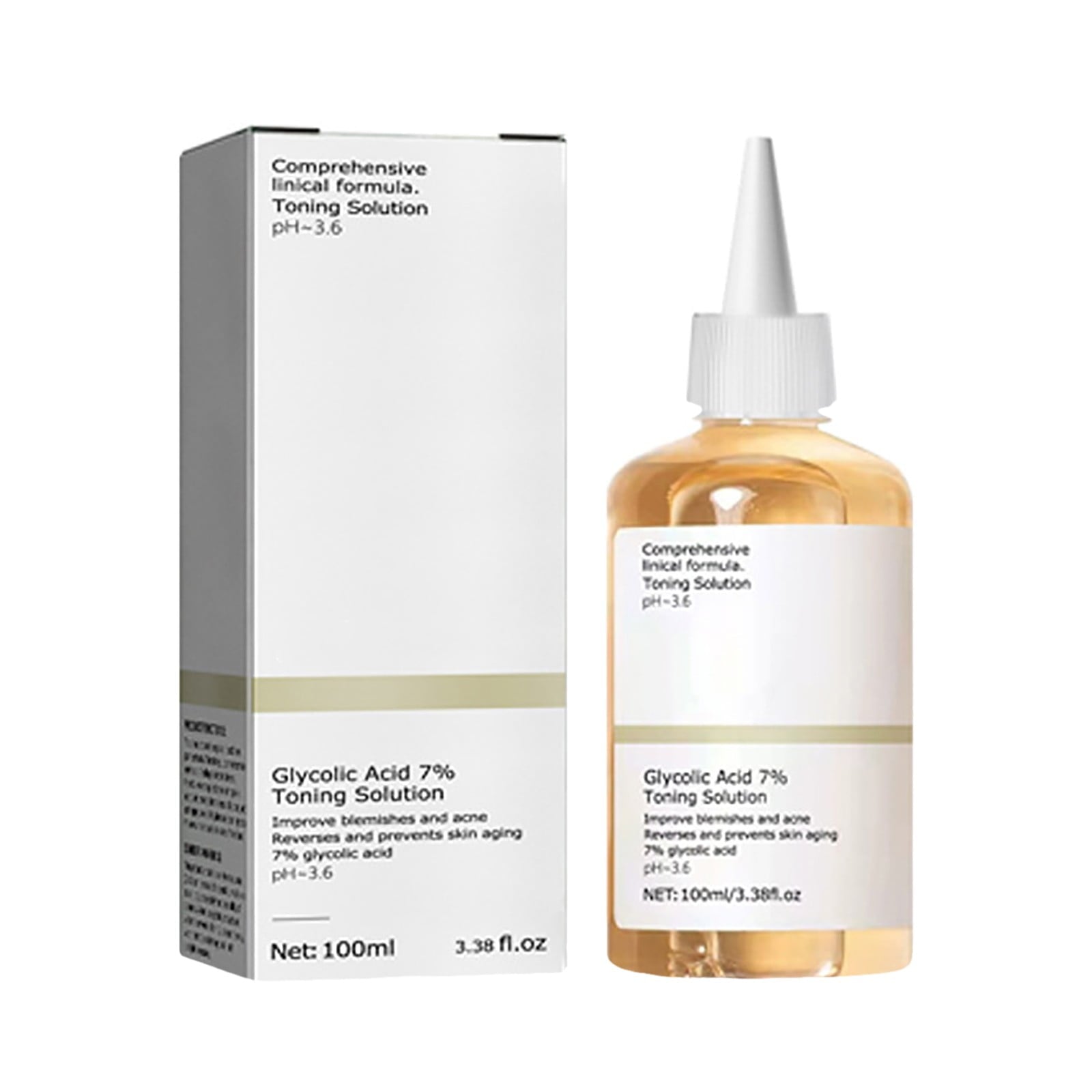Ordinary Glycolic Acid Toning Solution,3.38 Oz Glycolic Acid 7% Toner Gently Exfoliates,Sm