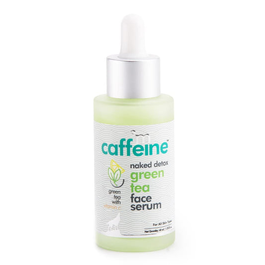 mCaffeine Vitamin C Green Tea FaceSerum for Glowing Skin with Hyaluronic Acid Prevents Sun