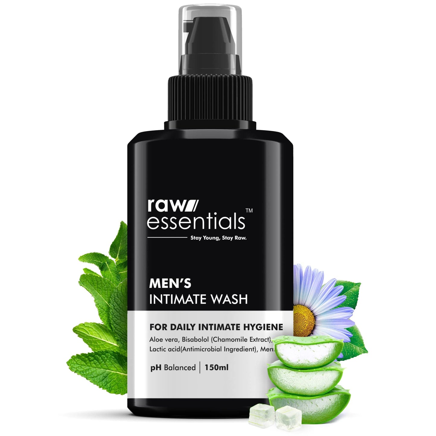 Raw Essentials Intimate Wash For Men 150 Ml, Relieves Itchiness & Odour, Prevents Fungal G