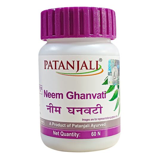 Patanjali Divya Neem Ghan Vati: 40g, 60 Tablets, Pack of