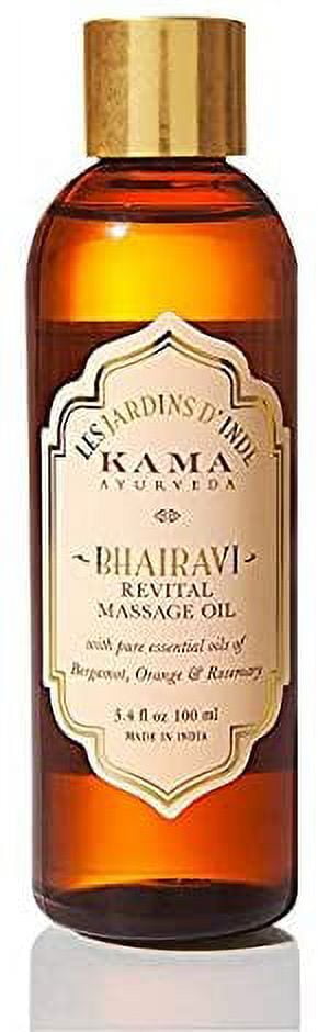 Kama Ayurveda Bhairavi Revital Massage Oil with Pure Essential Oils, 3.4 Fl Oz