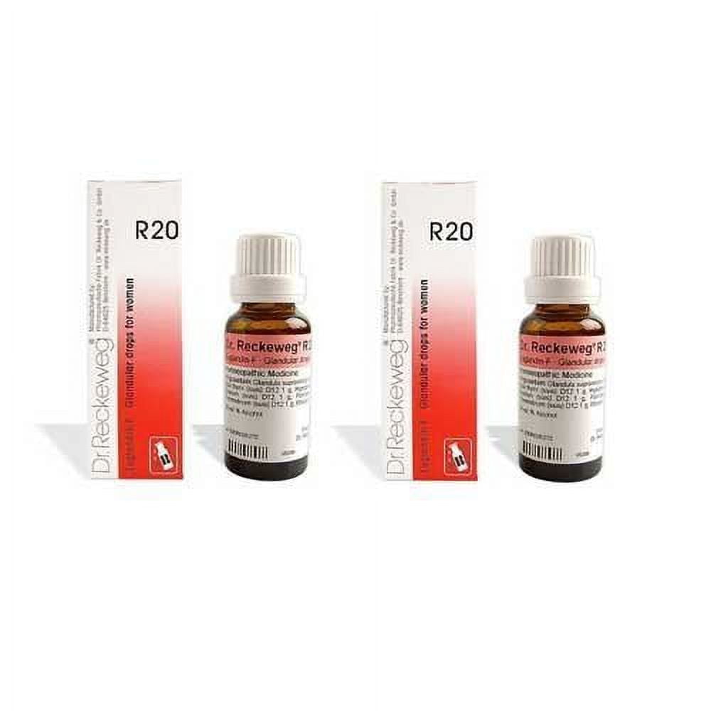 2 X Dr. Reckeweg - - R20 Glandular Drops for Women." Shipping Only By - USPS / FedEX " by