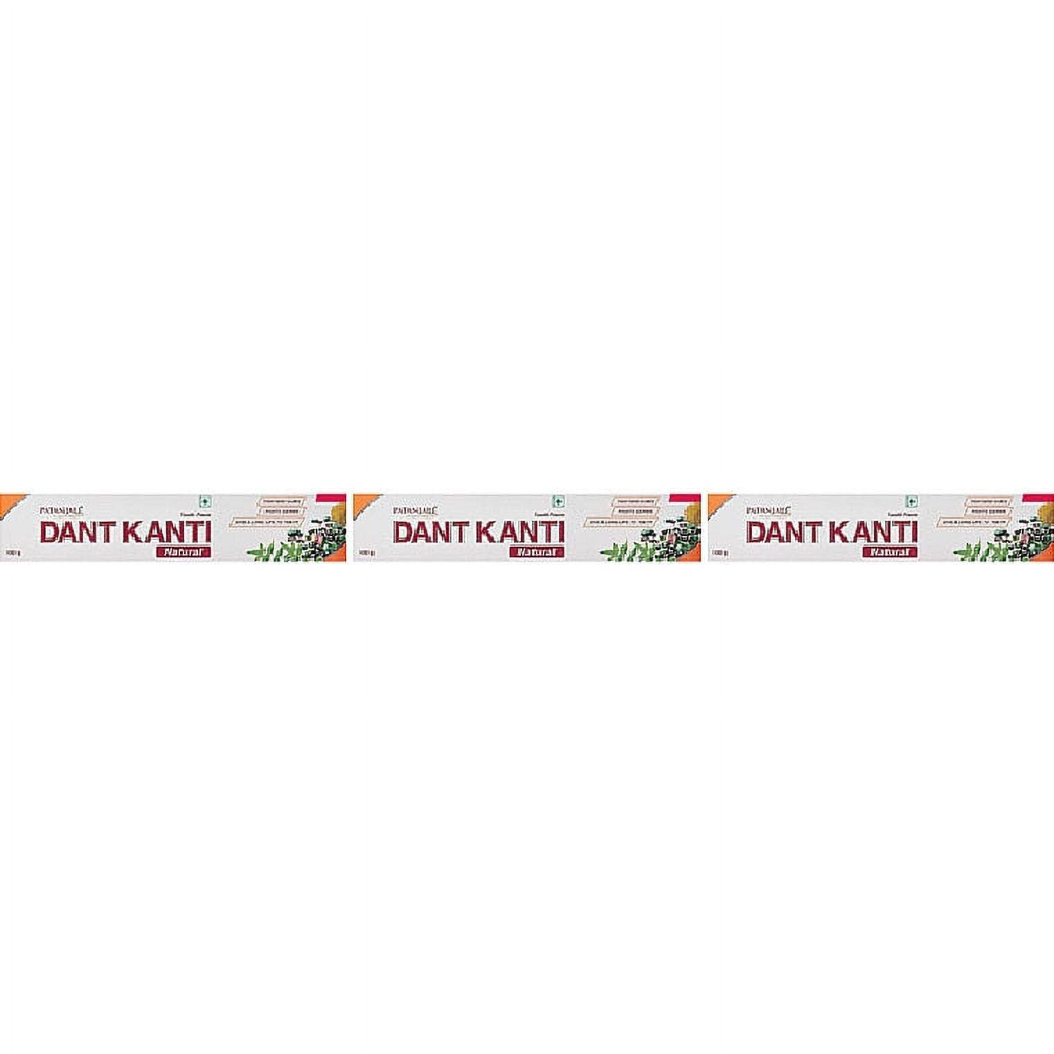 Pack Of 3 - Patanjali Dant Kanti Natural Toothpaste - 120 Gm (4.23 Oz)