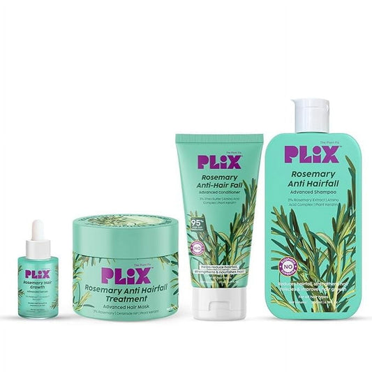 PLIX - THE PLANT FIX | Rosemary Anti Hairfall Kit - Serum (30ml), Shampoo (200ml), Conditi