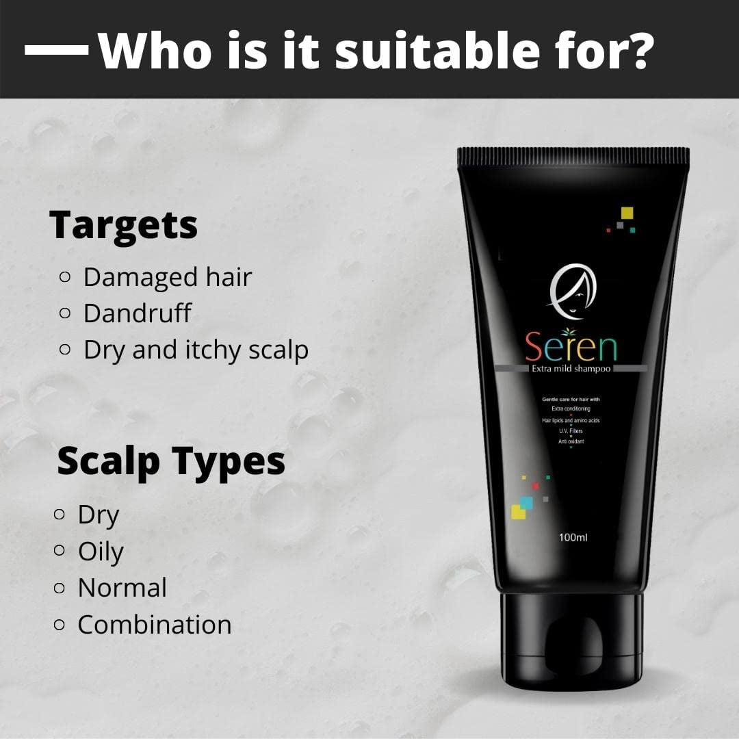 Ethiglo Seren Extra Mild Shampoo, 100Ml - Pack Of 2