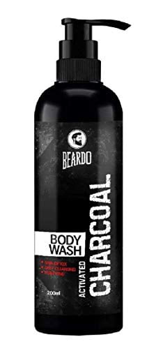 Beardo Activated Charcoal BodyWash for Men, 200ml | With Activated Charcoal | Soap Free |
