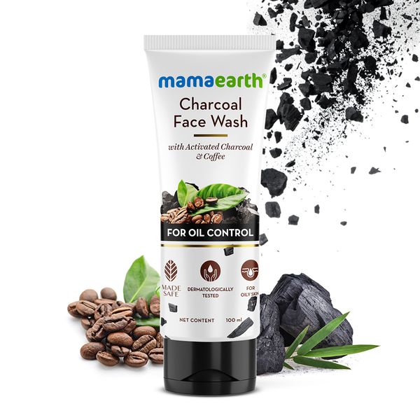 Mamaearth Activated Charcoal FaceWash Natural & Organic Exfoliating Daily Facial